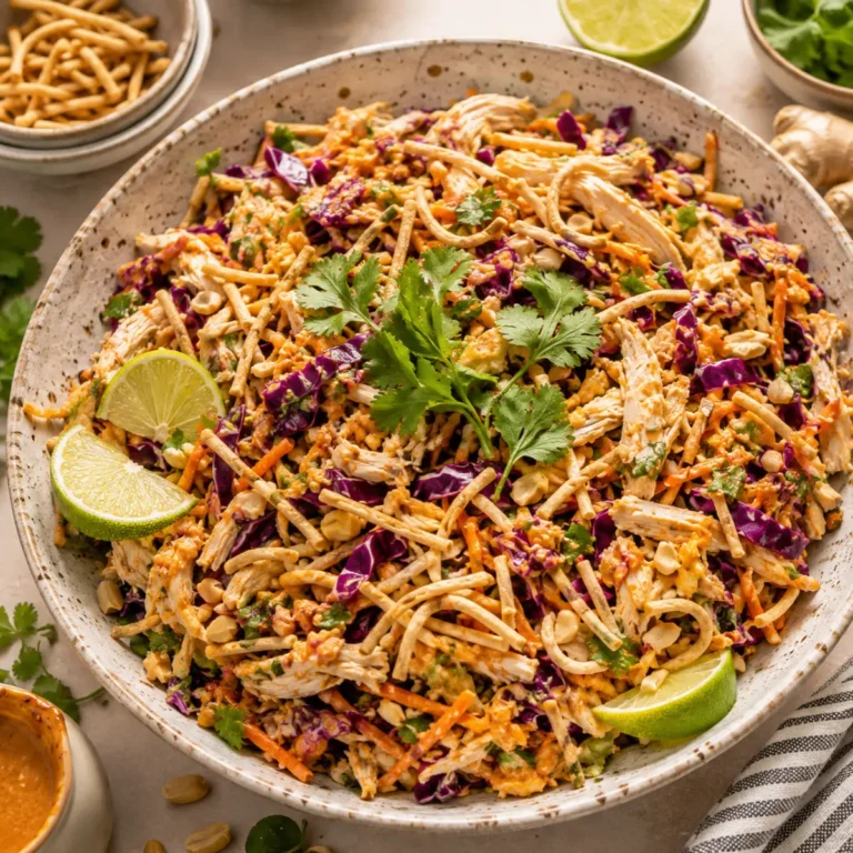 Thailändischer Hähnchensalat mit Erdnussdressing