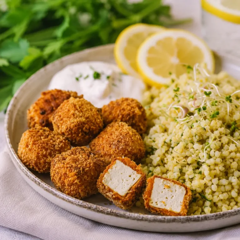 Zitronenbulgur mit Knuspertofu