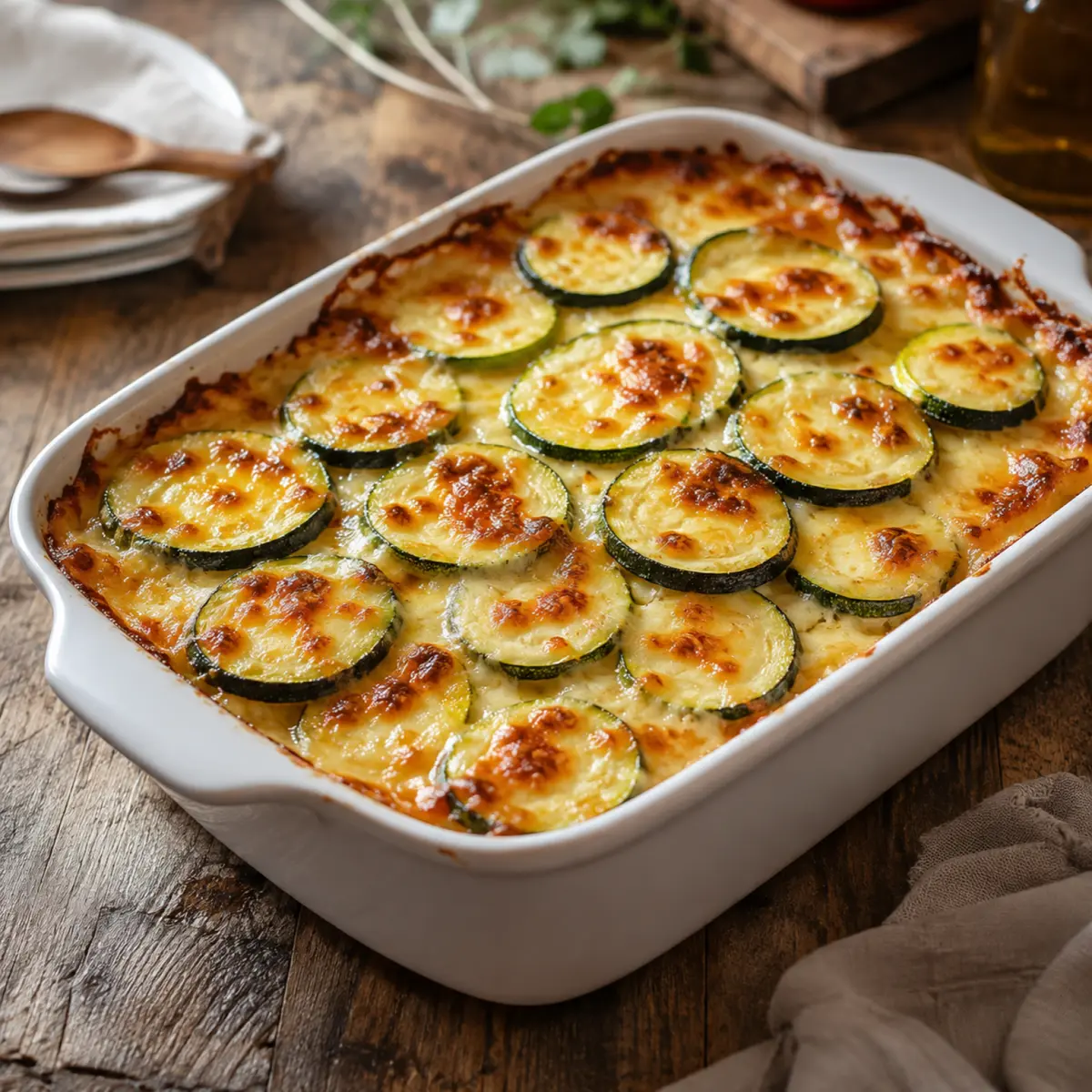 Zucchini Mozzarella Gratin