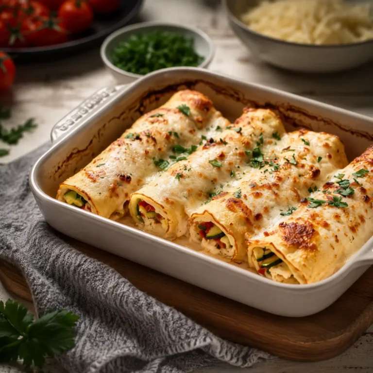 Überbackene Pfannkuchenrollen